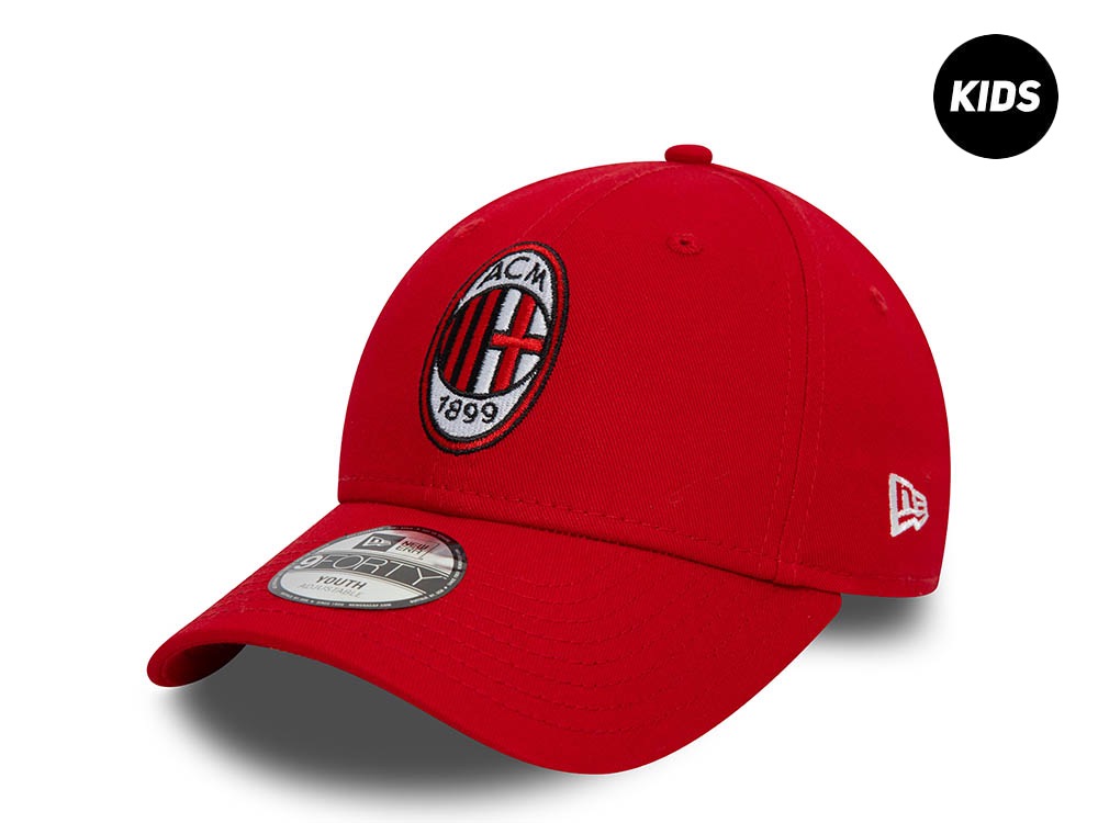 New Era AC Milan Scarlet Red Kids 9Forty Strapback Casquette