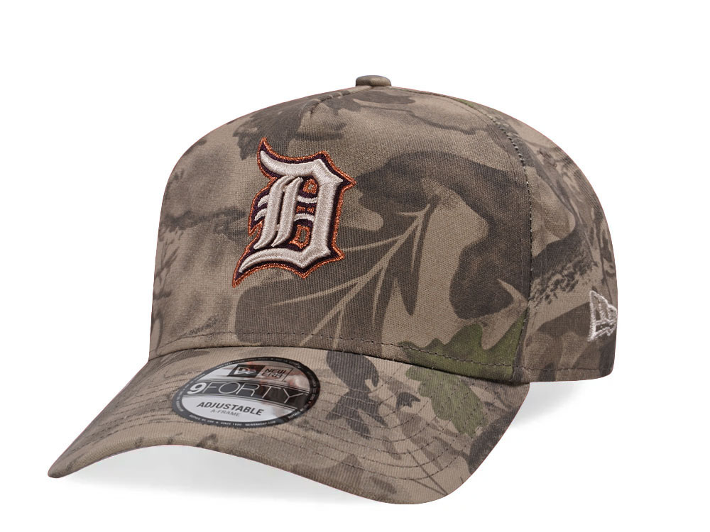 New Era Detroit Tigers Leaf Camo Copper 9Forty A Frame Snapback Casquette