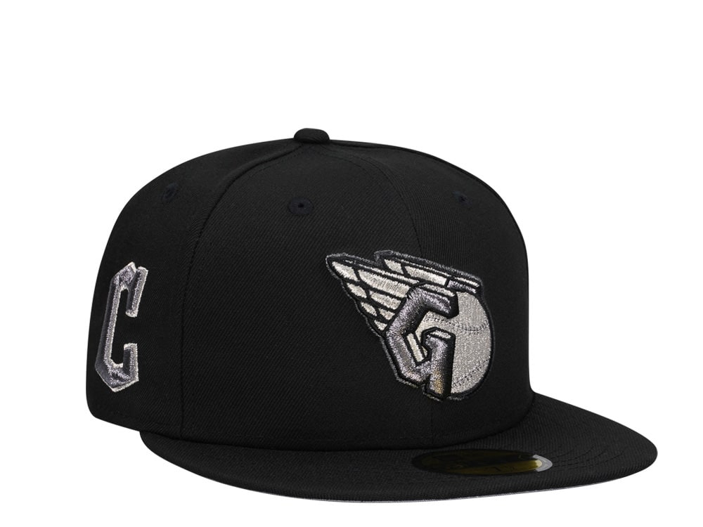 New Era Cleveland Guardians Black Pewter Metallic Edition 59Fifty Fitted Casquette