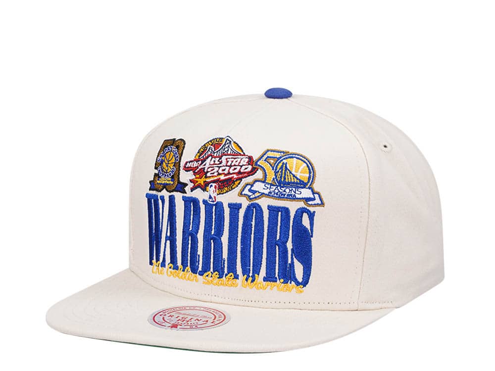 Mitchell & Ness Golden State Warriors Reframe Retro Off White Snapback Casquette