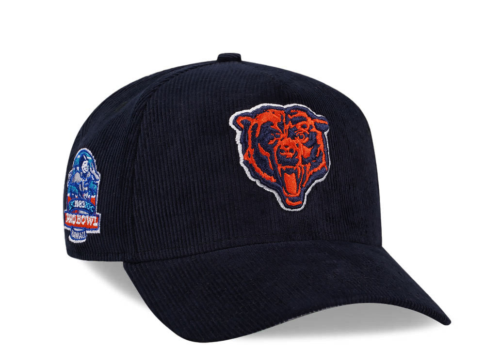 New Era Chicago Bears Pro Bowl 1983 Black Corduroy Edition 9Forty A Frame Snapback Casquette