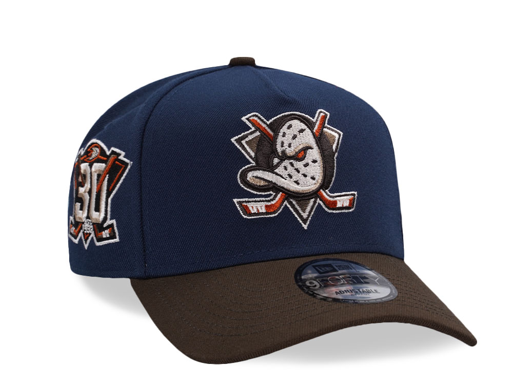 New Era Anaheim Ducks 30th Anniversary Two Tone Prime Edition 9Forty A Frame Snapback Casquette