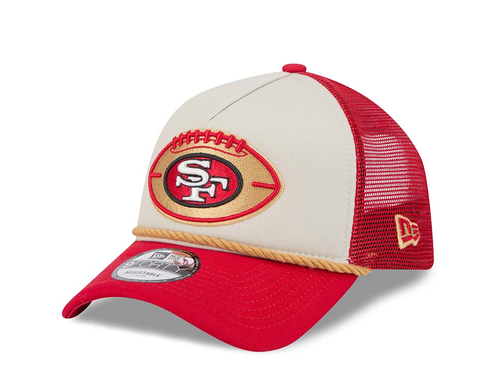 New Era San Francisco 49ers Sideline 2024 9Forty A Frame Trucker Snapback Casquette