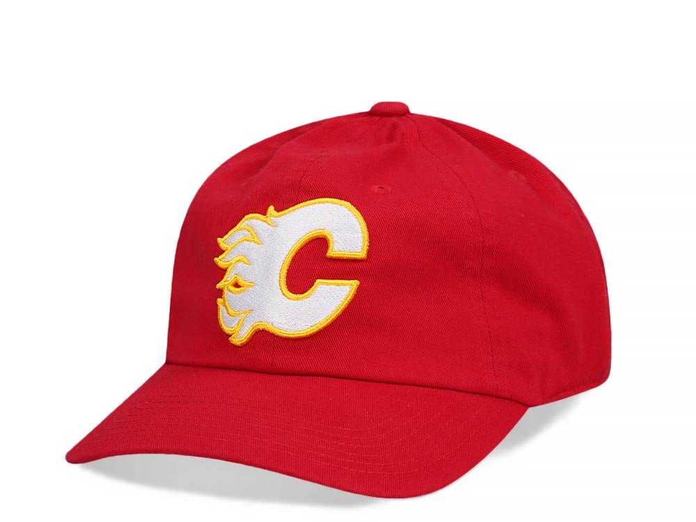 American Needle Calgary Flames Red Blue Line Dadhat Strapback Casquette