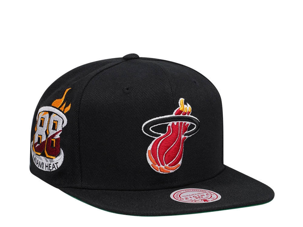 Mitchell & Ness Miami Heat NBA Black Side Jam Throwback Edition Snapback Casquette