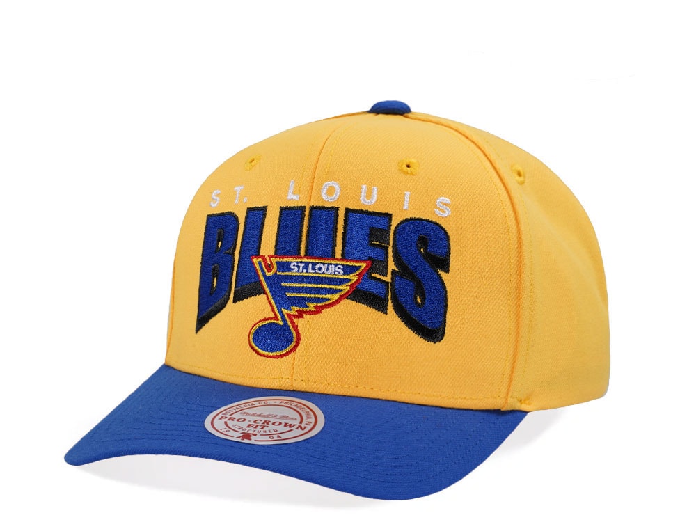 Mitchell & Ness St. Louis Blues Pro Crown Fit Vintage Yellow Snapback Casquette