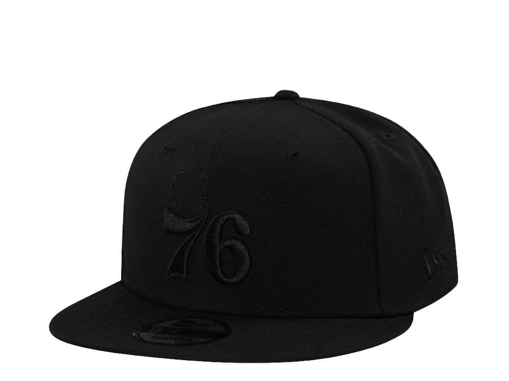 New Era Philadelphia 76ers All Black Edition 9Fifty Snapback Casquette