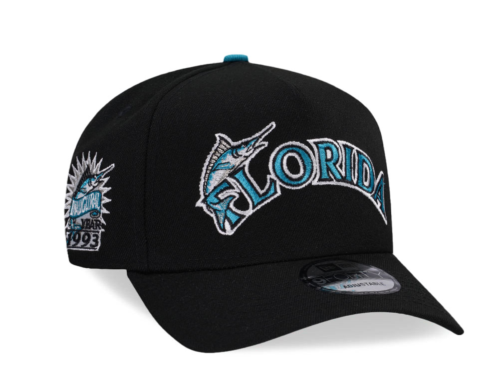 New Era Florida Marlins Inaugural Year 1993 Black Classic Edition 9Forty A Frame Snapback Casquette