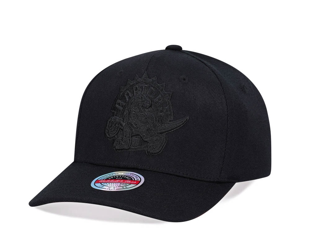 Mitchell & Ness Toronto Raptors All Black Hardwood Classic Red Line Flex Snapback Casquette