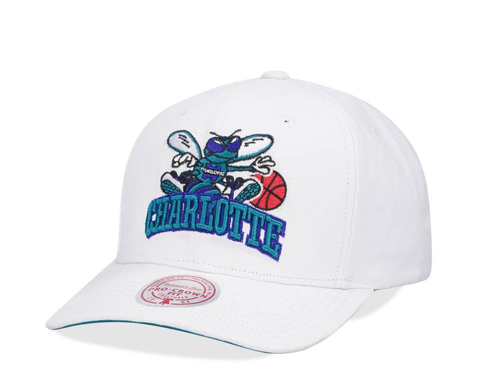 Mitchell & Ness Charlotte Hornets All in Pro White Snapback Casquette