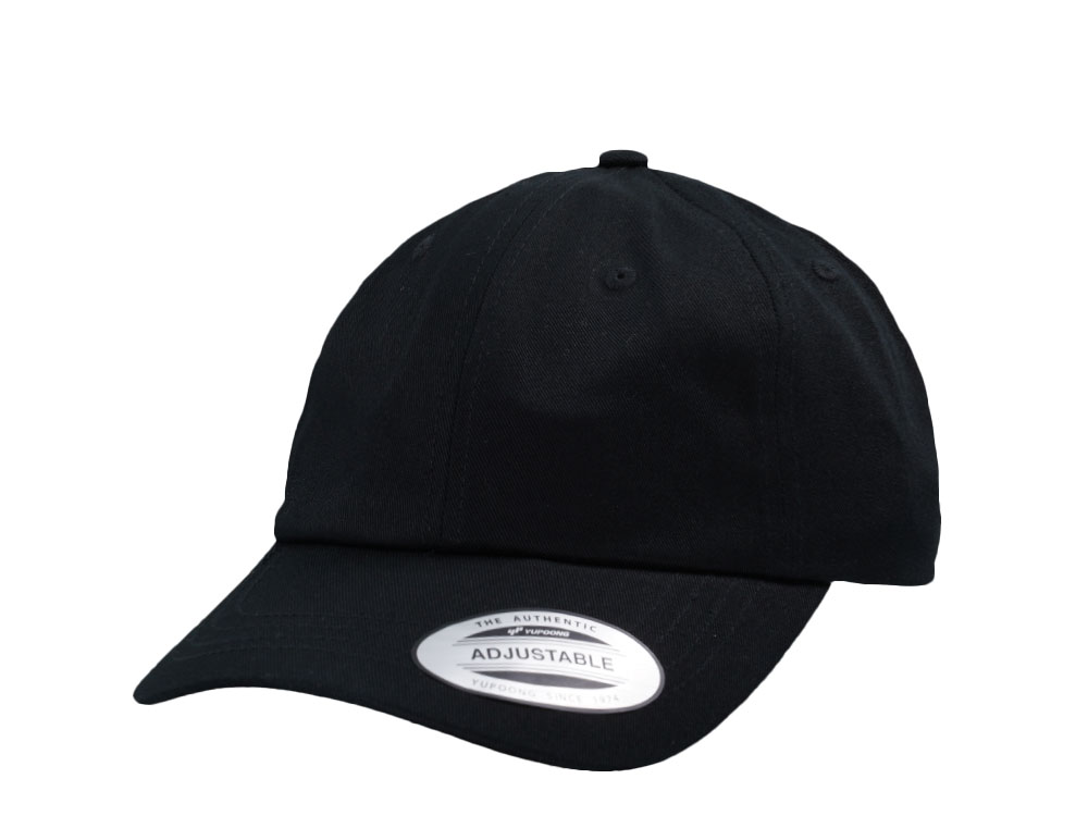 Yupoong Basic Black Low Profile Strapback  Casquette