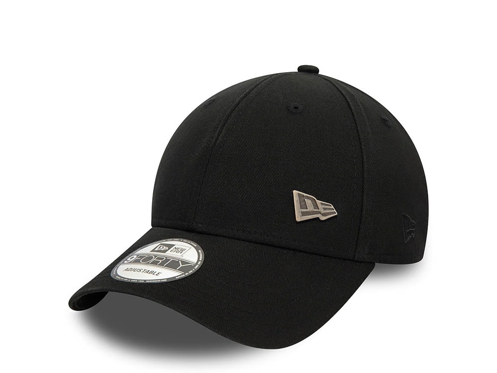 New Era Logo Black 9Forty Strapback Casquette