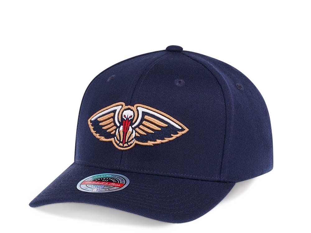 Mitchell & Ness New Orleans Pelicans Team Ground Red Line Solid Flex Snapback Casquette