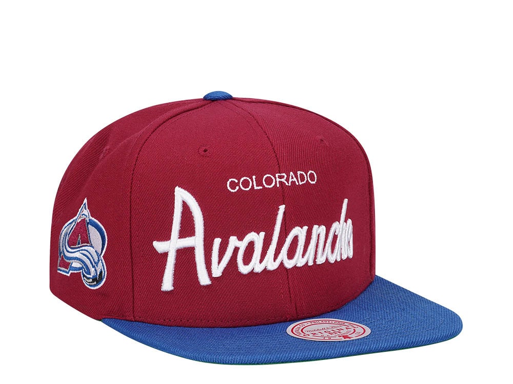 Mitchell & Ness Colorado Avalanche Vintage Script Snapback Casquette