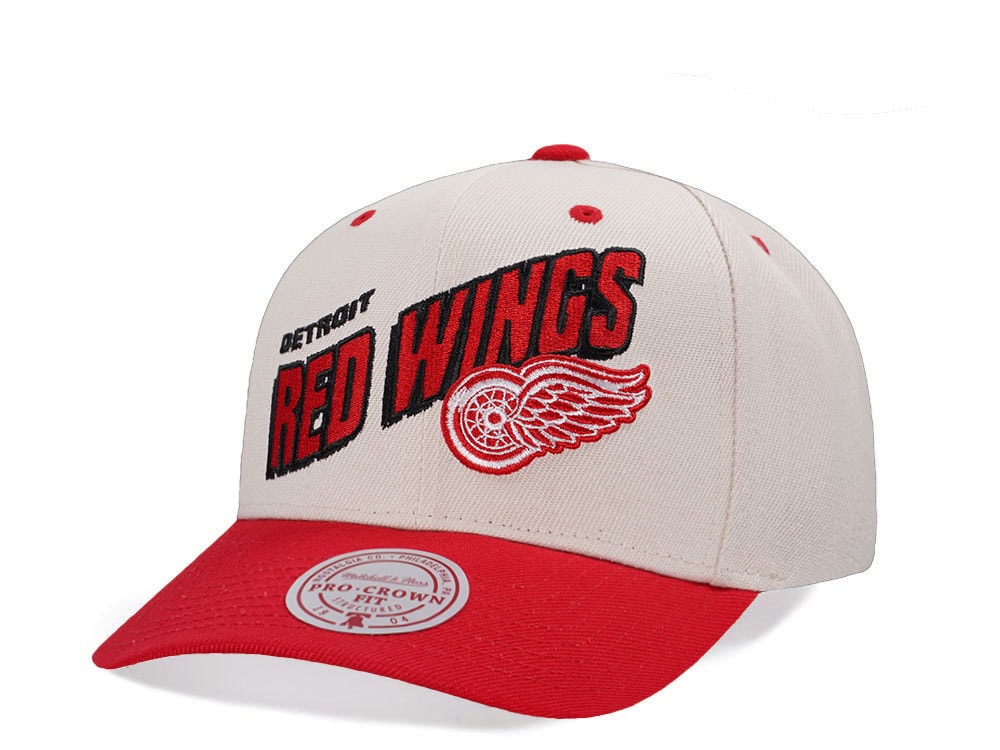 Mitchell & Ness Detroit Red Wings Chrome Two Tone Pro Crown Fit Snapback Casquette