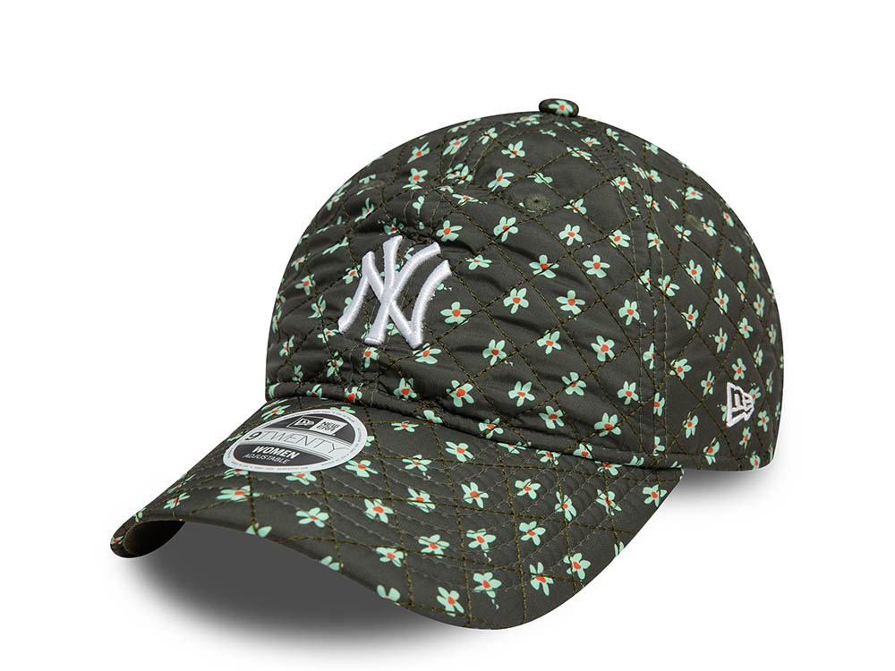 New Era New York Yankees Floral Quilt Olive Womens 9Twenty Strapback Casquette