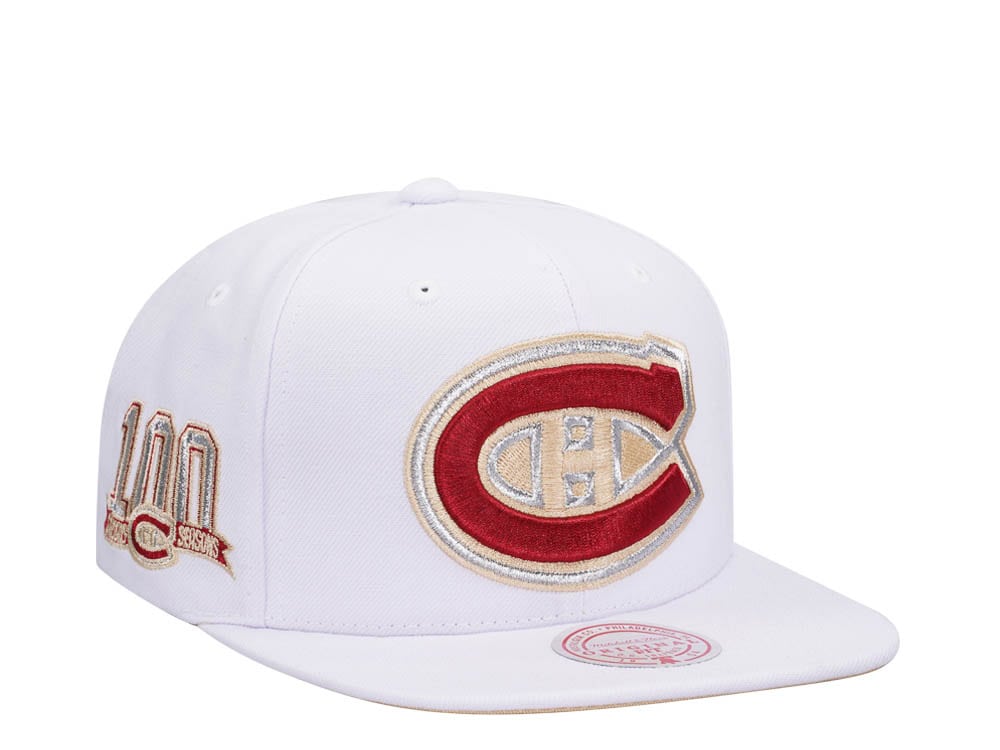 Mitchell & Ness Montreal Canadiens 100 Seasons Winter White Snapback Casquette