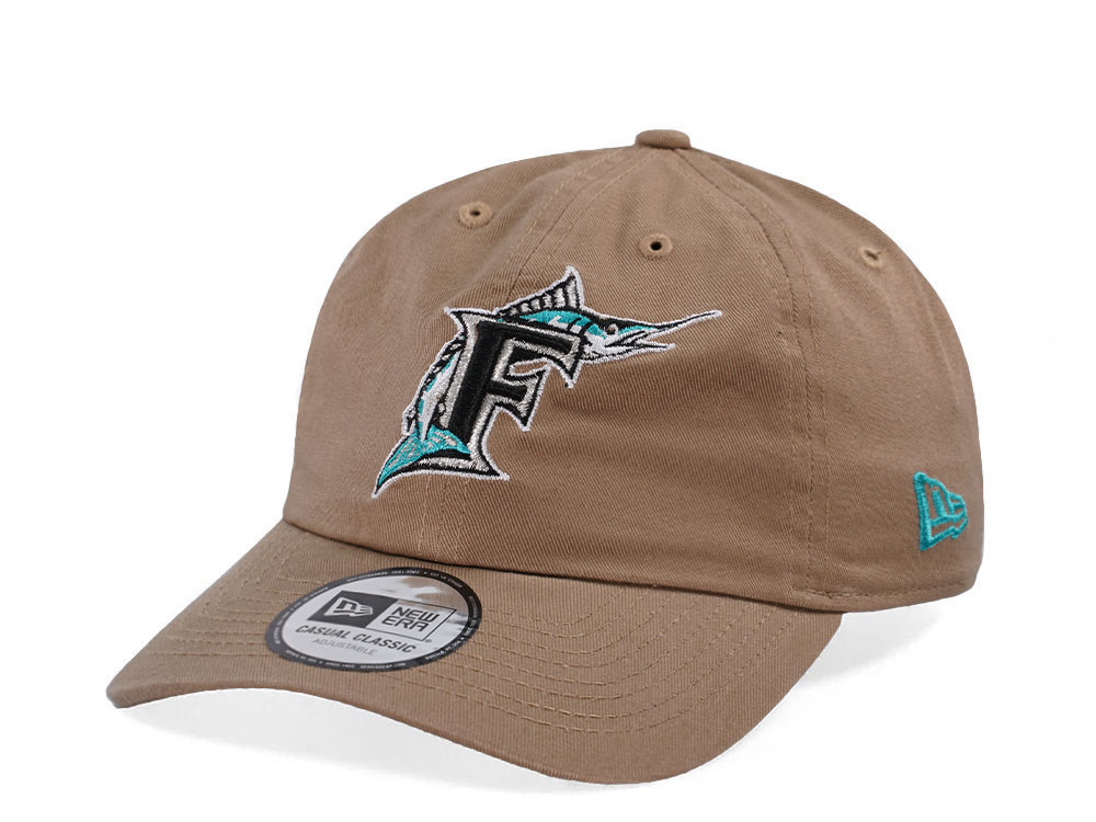 New Era Florida Marlins Khaki Casual Classic Edition Strapback Casquette