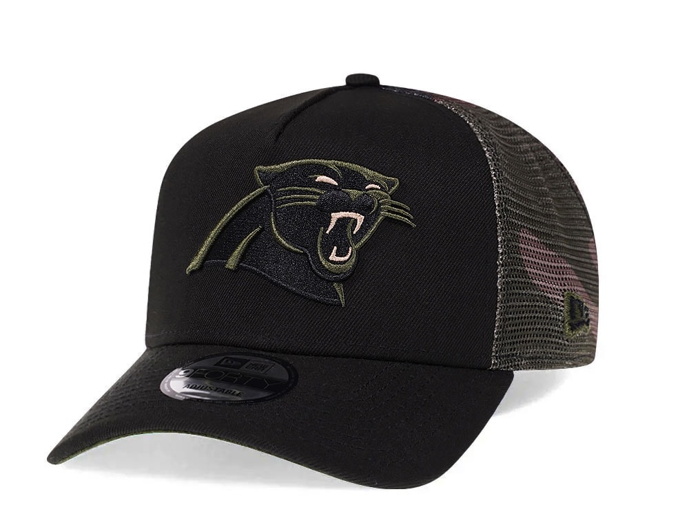 New Era Carolina Panthers Camo 9Forty A Frame Trucker Snapback Casquette