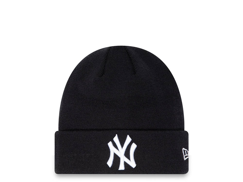 New Era New York Yankees Essential Cuff Beanie Black Chapeaux