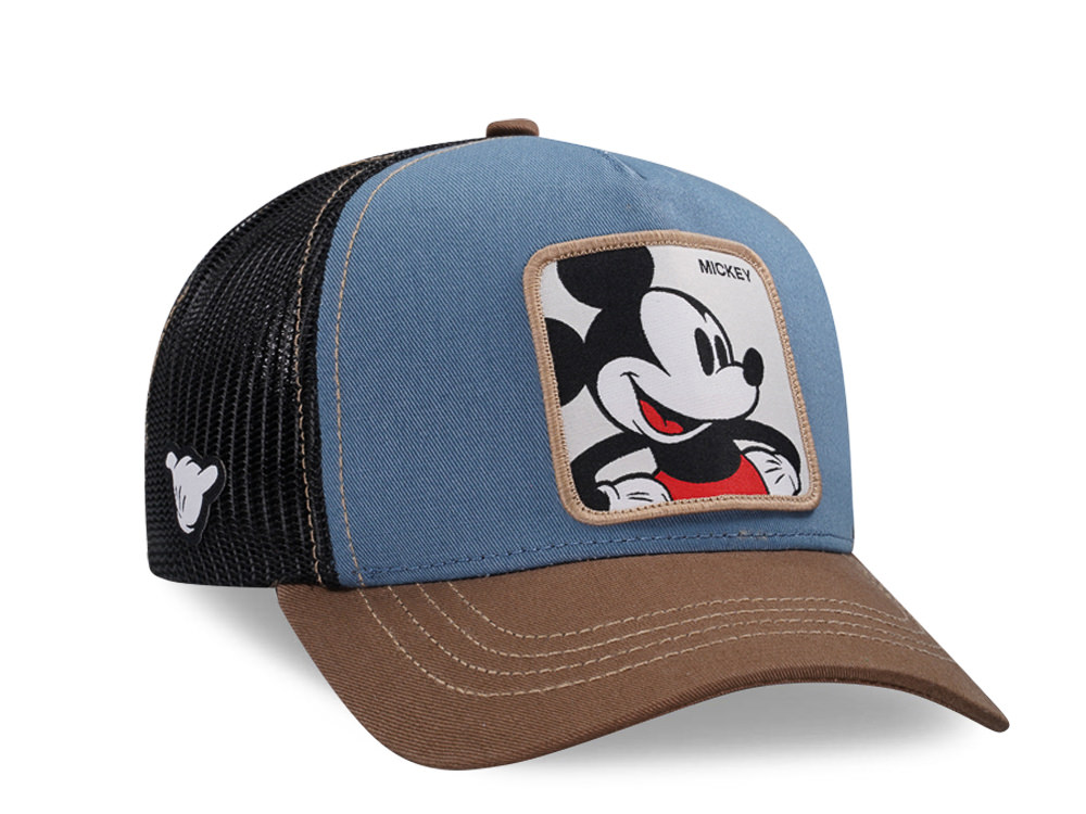 Capslab Disney Mickey Mouse Blue Brown Trucker Snapback Casquette