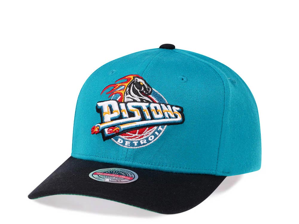 Mitchell & Ness Detroit Pistons Team Two Tone Red Line Solid Flex Snapback Casquette