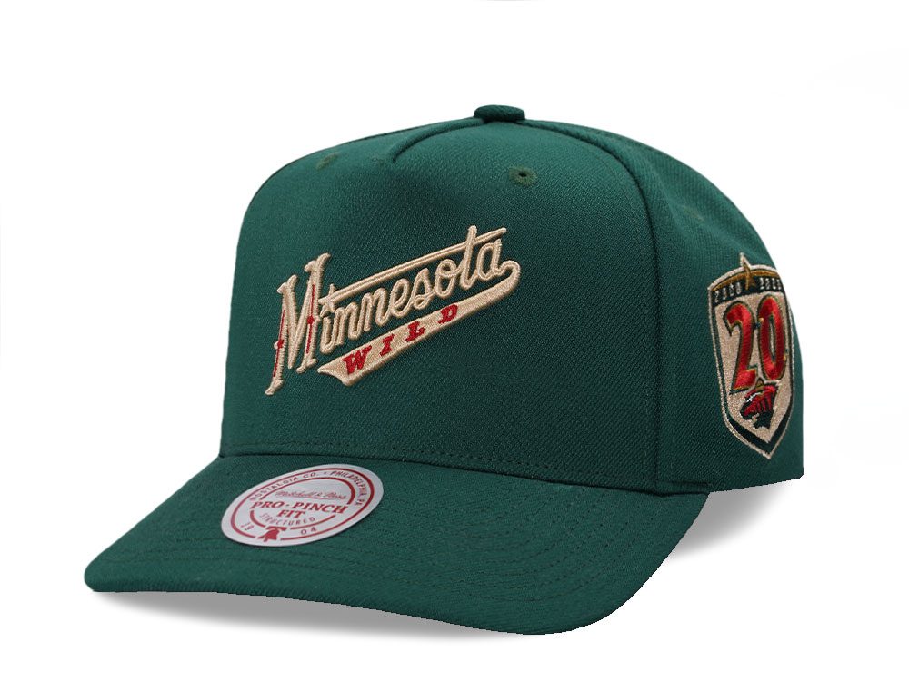 Mitchell & Ness Minnesota Wild 20th Anniversary Pro Pinch A Frame Snapback Casquette