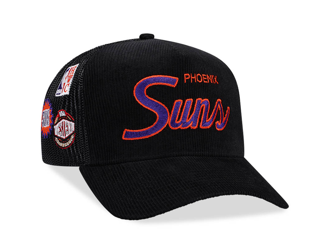 Mitchell & Ness Phoenix Suns Times up Black Cord Hardwood Classic Trucker Snapback Casquette