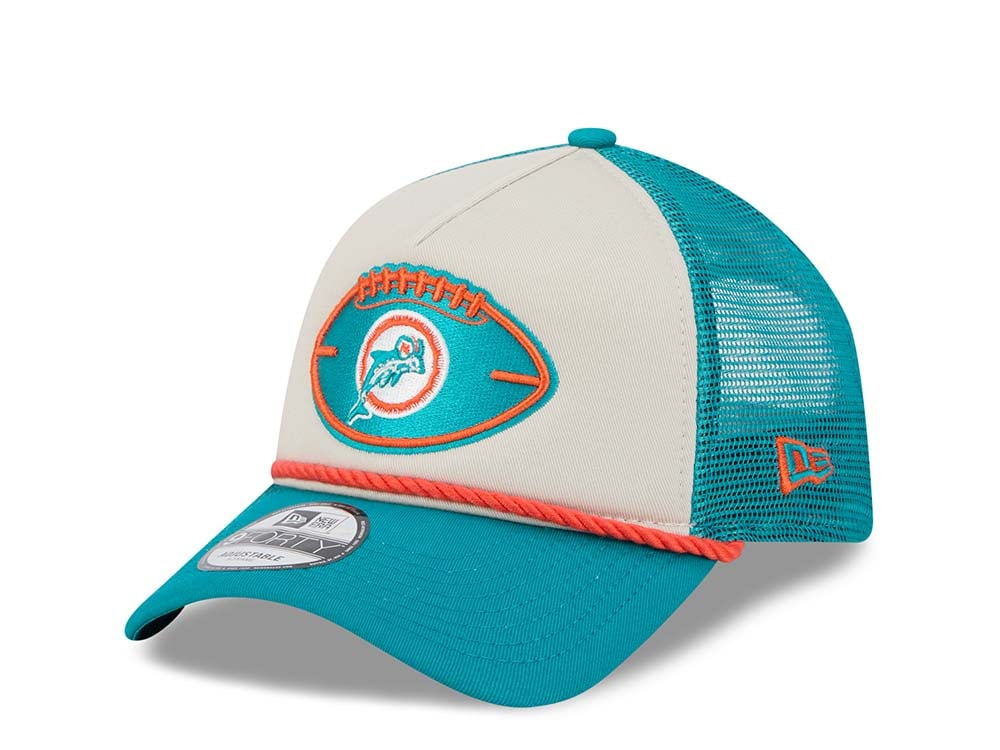 New Era Miami Dolphins Sideline 2024 9Forty A Frame Trucker Snapback Casquette