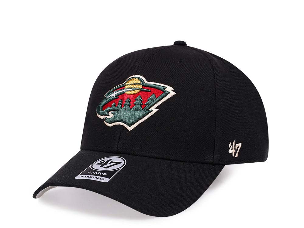 47Brand Minnesota Wild Classic Black Strapback Casquette