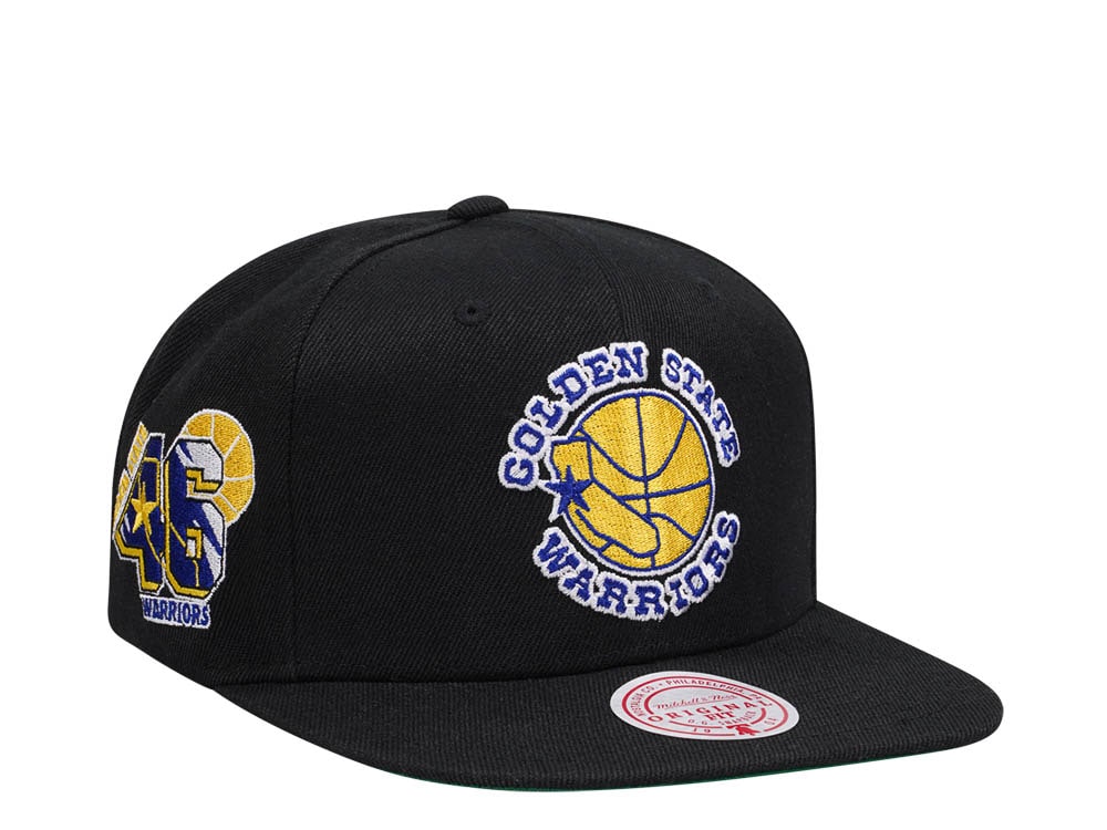 Mitchell & Ness Golden State Warriors NBA Black Side Jam Throwback Edition Snapback Casquette