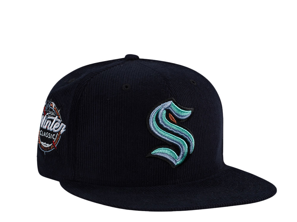 New Era Seattle Kraken Winter Classic 2024 Navy Corduroy Edition 59Fifty Fitted Casquette