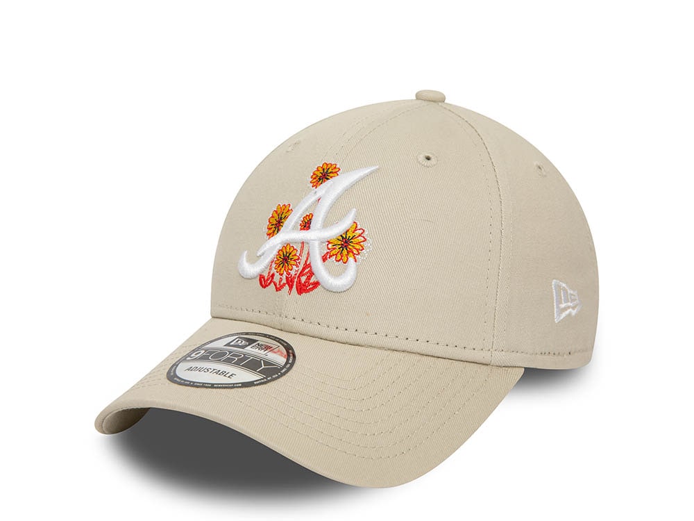 New Era Atlanta Braves Flower Icon Stone 9Forty Strapback  Casquette