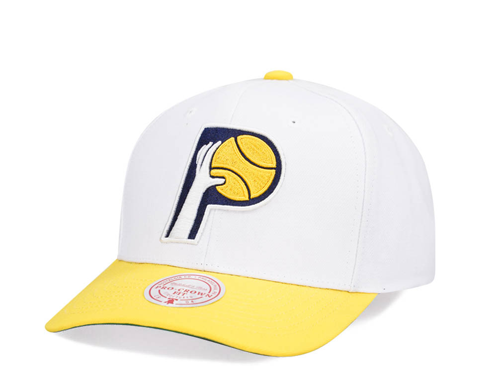 Mitchell & Ness Indiana Pacers Team Two Tone 2.0 Pro White Snapback Casquette