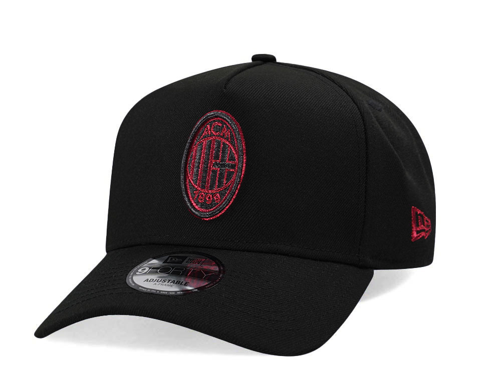 New Era AC Milan Black Metallic Edition 9Forty A Frame Snapback Casquette