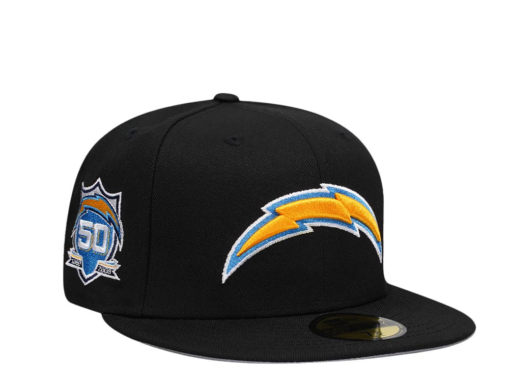 New Era Los Angeles Chargers 50th Anniversary Black Classic Edition 59Fifty Fitted Casquette