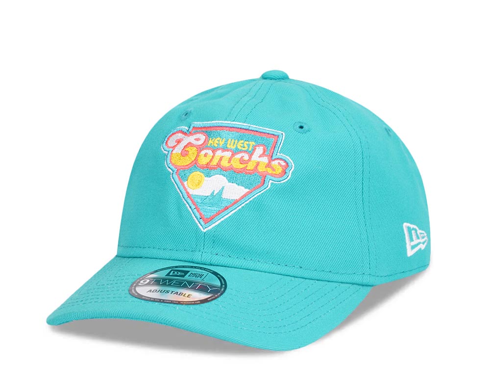 New Era Key West Conchs Teal 9Twenty Strapback Casquette