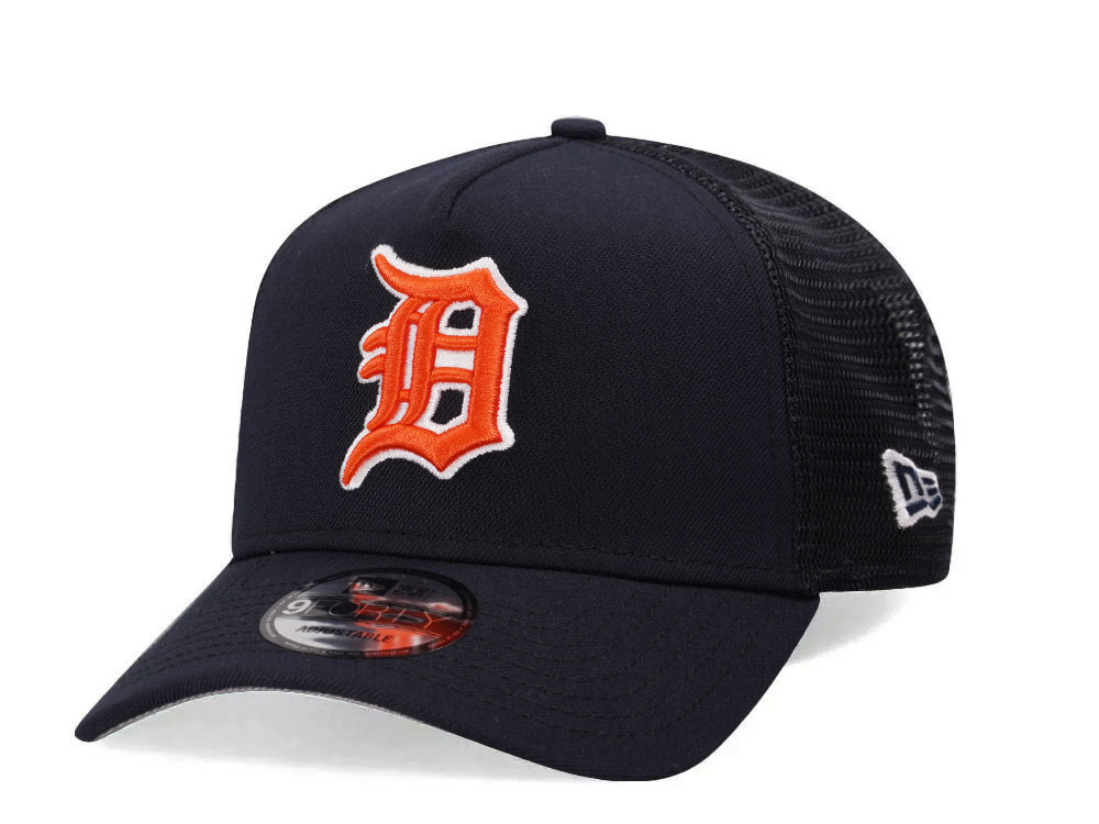 New Era Detroit Tigers Navy Trucker A Frame 9Forty Snapback Casquette