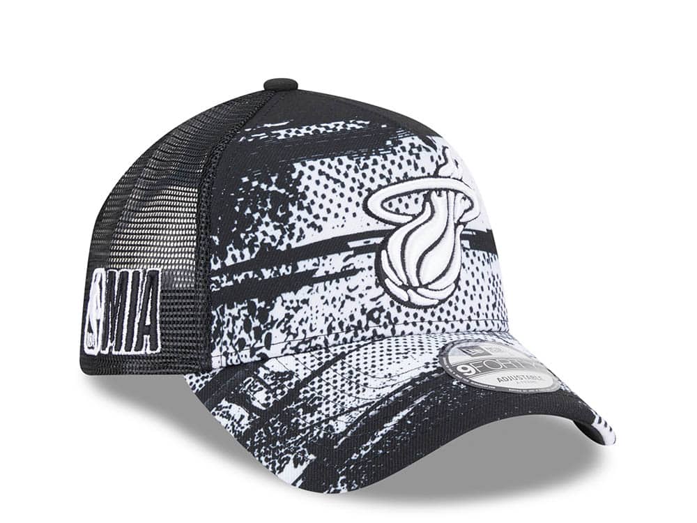 New Era Miami Heat NBA Tip Off 2024 Trucker 9Forty A Frame Snapback Casquette