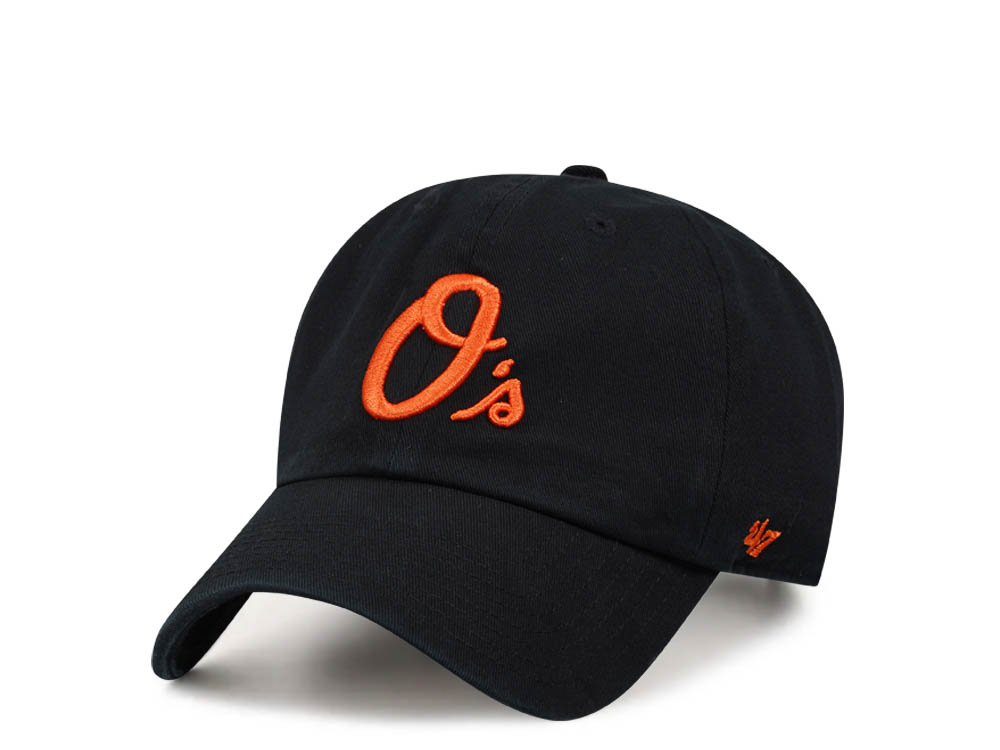 47Brand Baltimore Orioles Black Clean up Strapback Casquette