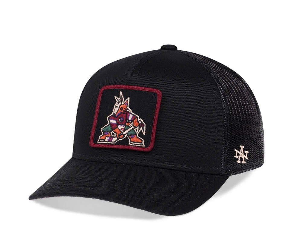 American Needle Arizona Coyotes Black Trucker Snapback Casquette