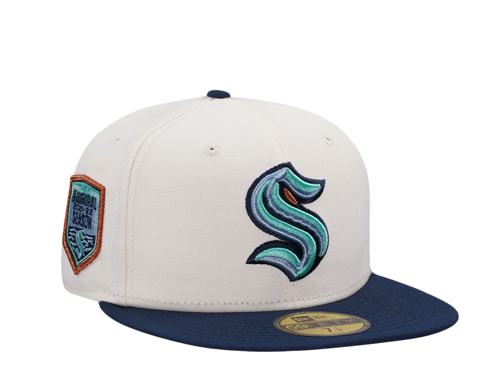 New Era Seattle Kraken Inaugural Season 2021 Chrome Two Tone Prime Edition 59Fifty Fitted Casquette