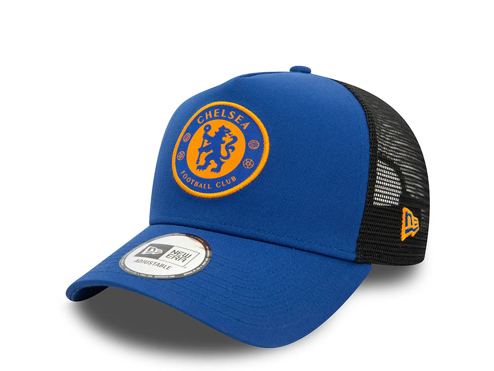 New Era FC Chelsea Royal A Frame Trucker Snapback Casquette