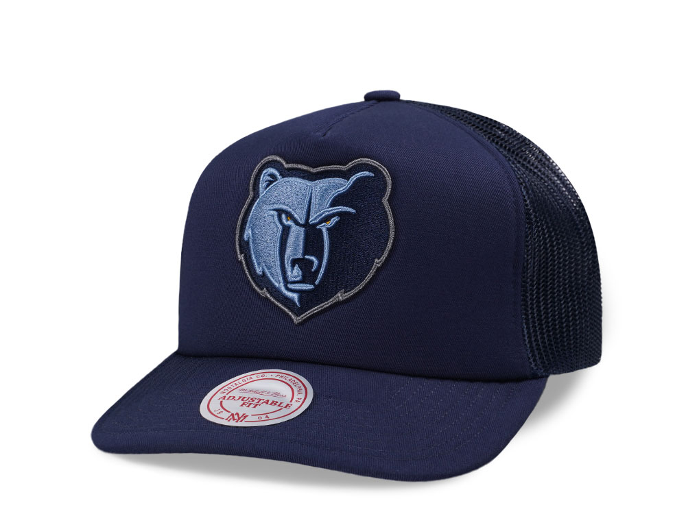 Mitchell & Ness Memphis Grizzlies Navy Trucker Adjustable Fit Snapback Casquette