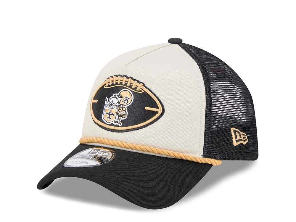 New Era New Orleans Saints Sideline 2024 9Forty A Frame Trucker Snapback Casquette