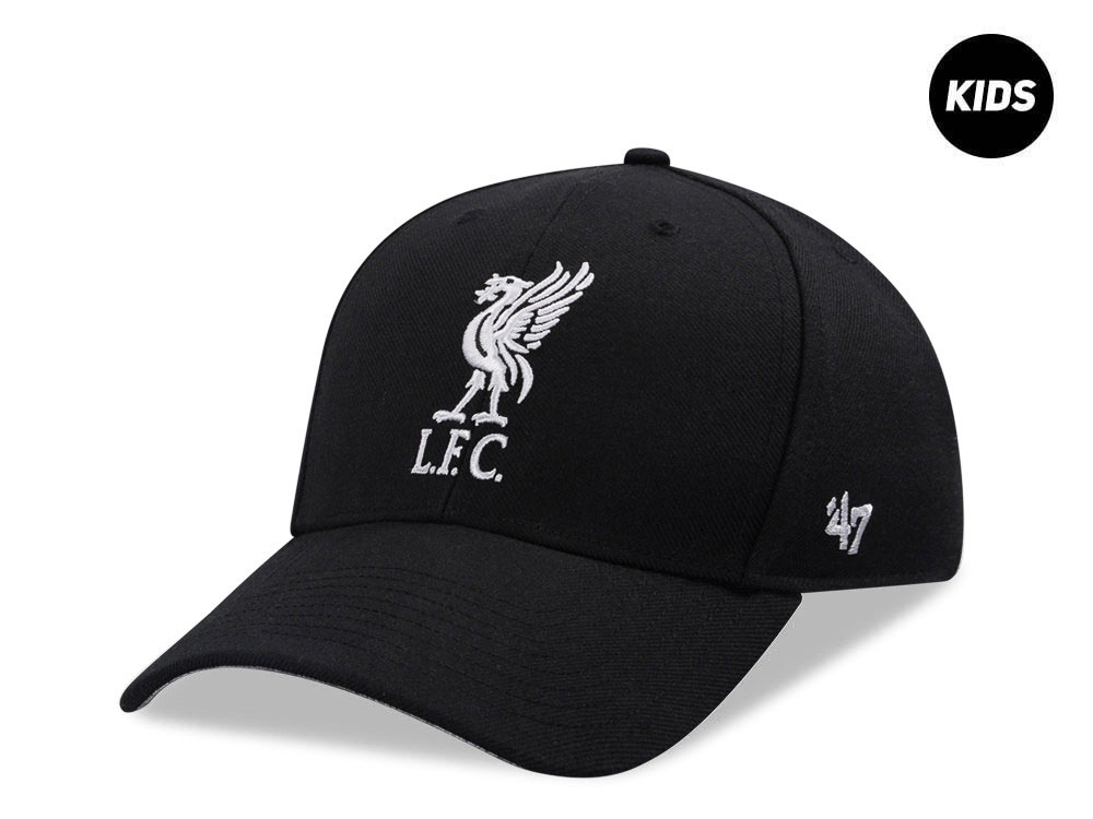 47Brand Liverpool FC Black and White MVP Strapback Casquette