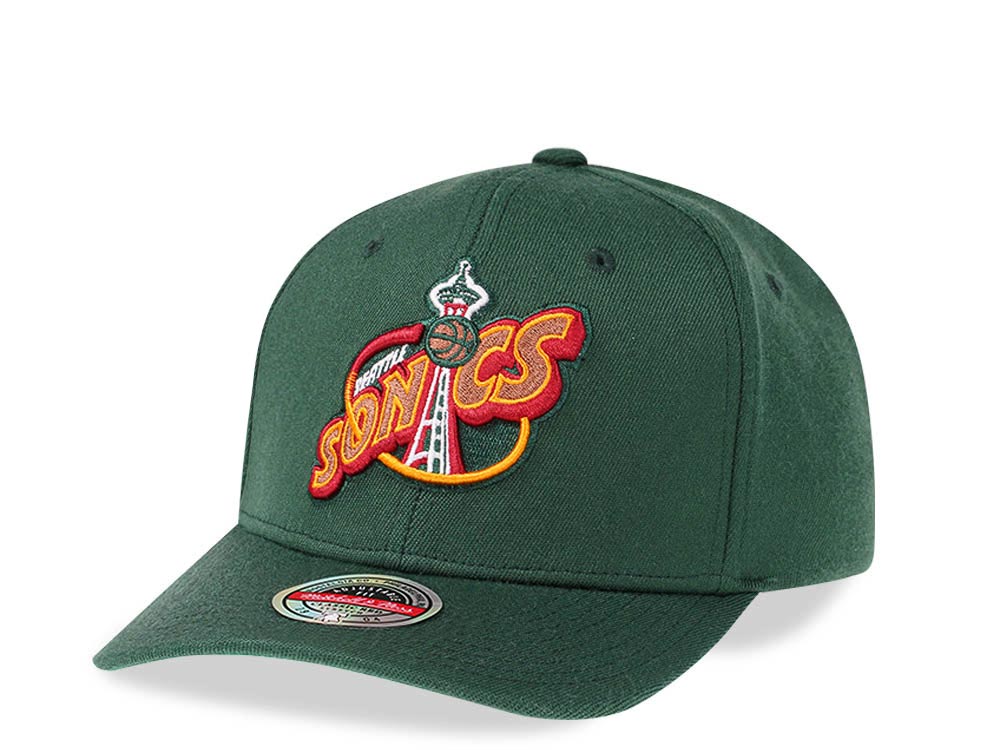 Mitchell & Ness Seattle Supersonics Team Ground Red Line Solid Flex Snapback Casquette