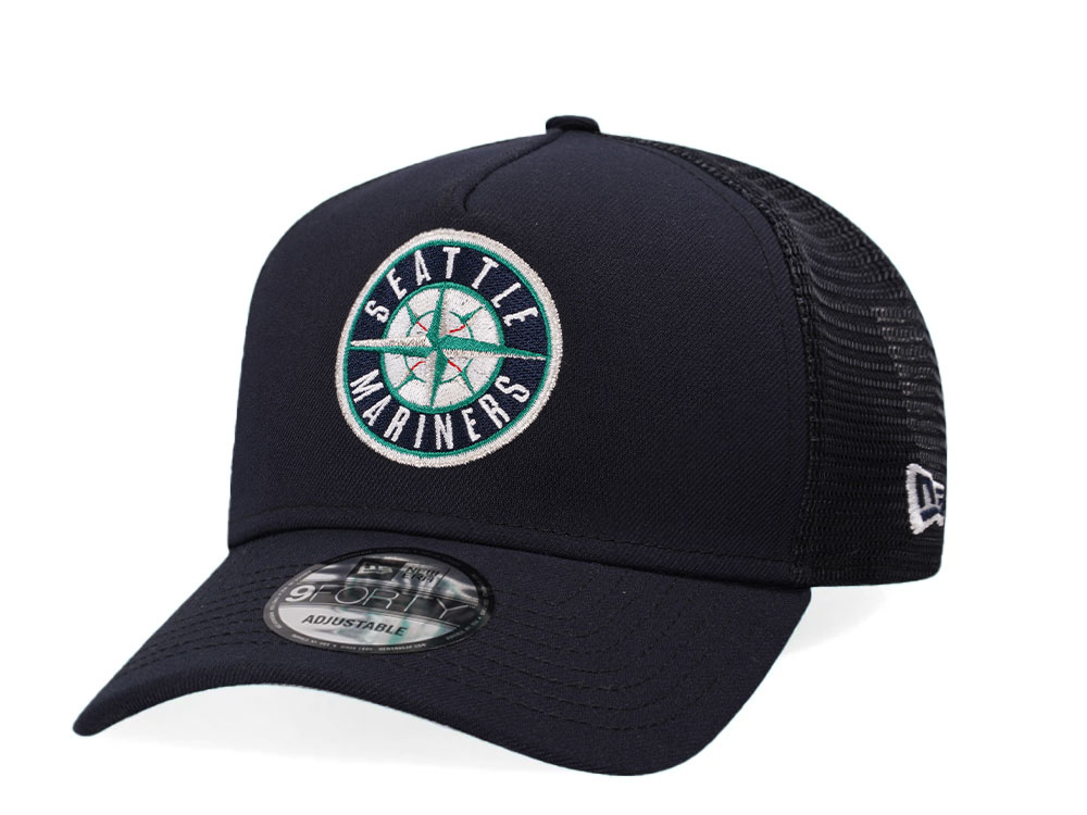 New Era Seattle Mariners Navy Trucker A Frame 9Forty Snapback Casquette