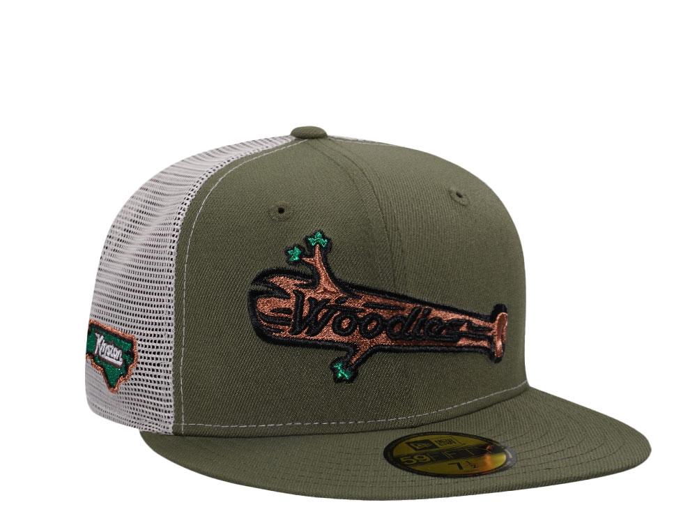 New Era Down East Wood Ducks Woodies Outdoor Edition Trucker 59Fifty Fitted Casquette