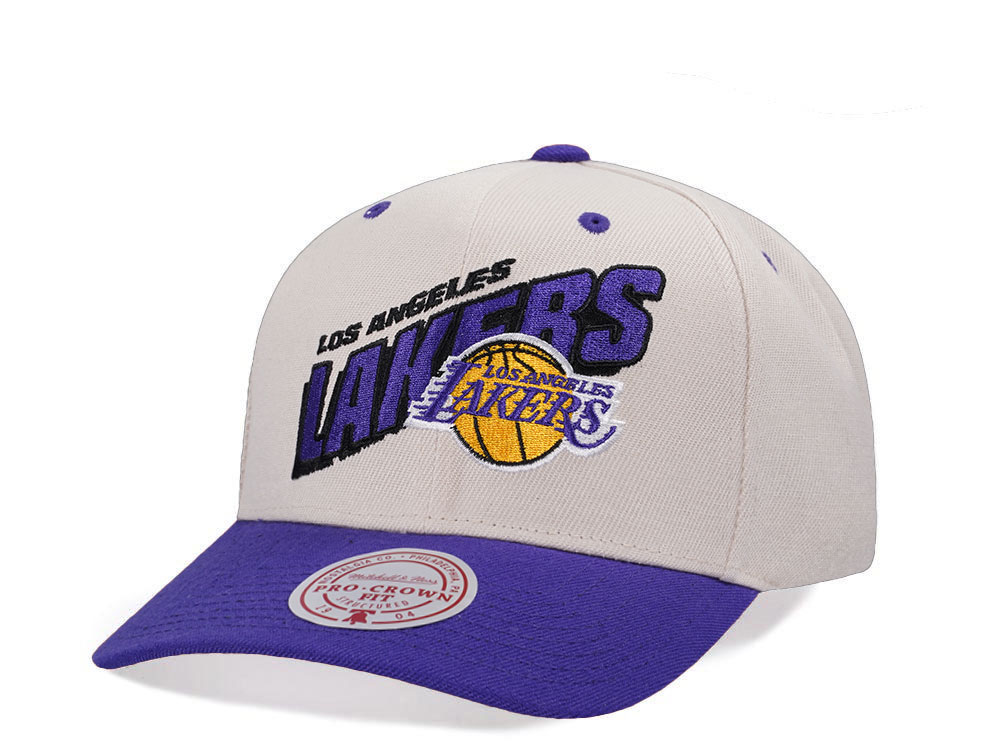 Mitchell & Ness Los Angeles Lakers Chrome Two Tone Pro Crown Fit Snapback Casquette